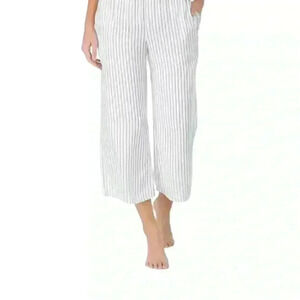 Shady Lady Gray Striped Lightweight Crop Pajama Pants Size XL